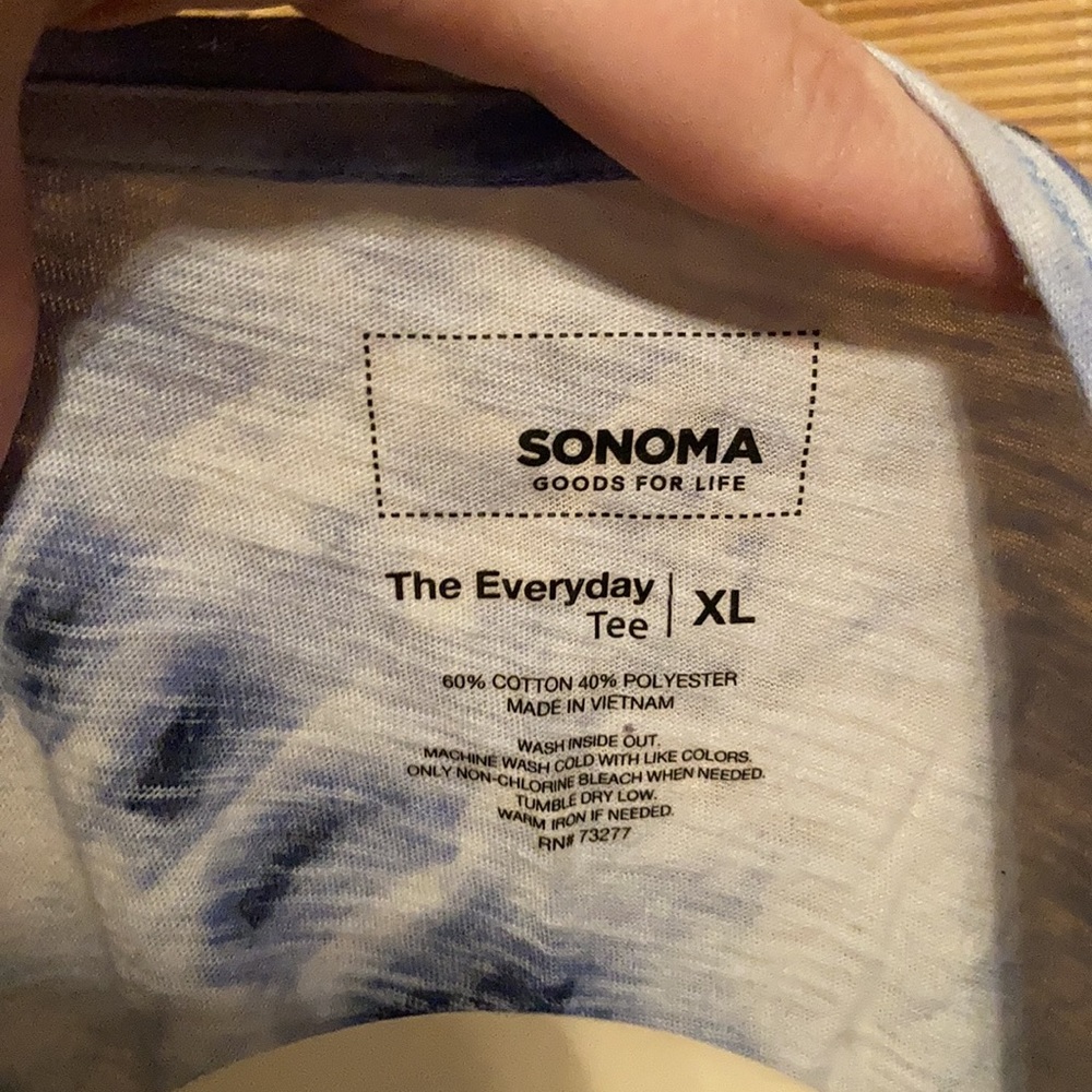 Sonoma blue tie dye tee shirt size XL - Picture 5 of 7